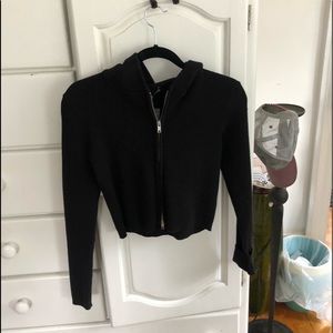 brandy melville cropped zip up
